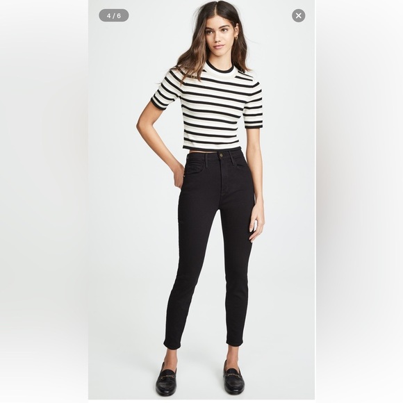 Frame - Ali High Rise Cigarette size 24 - in noir - Picture 1 of 7